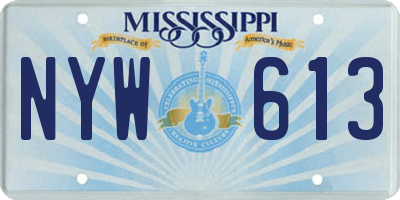 MS license plate NYW613