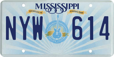 MS license plate NYW614