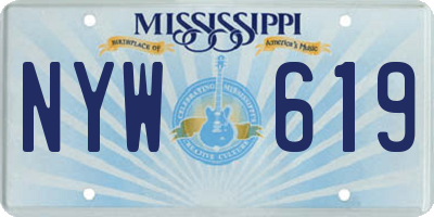 MS license plate NYW619