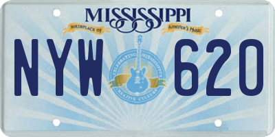 MS license plate NYW620