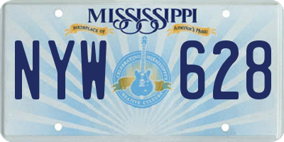 MS license plate NYW628
