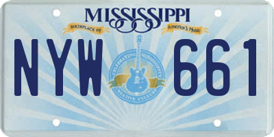 MS license plate NYW661