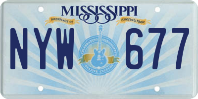 MS license plate NYW677