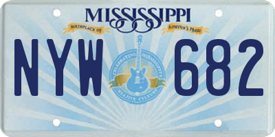 MS license plate NYW682