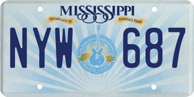MS license plate NYW687