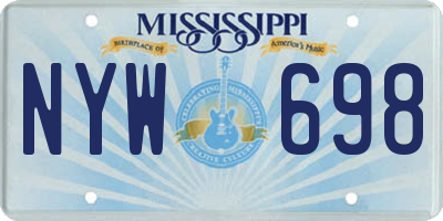 MS license plate NYW698