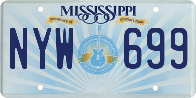 MS license plate NYW699