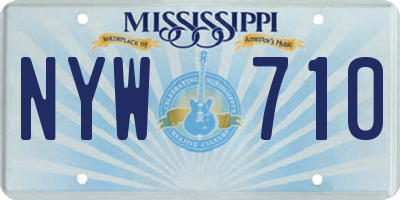 MS license plate NYW710