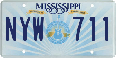 MS license plate NYW711