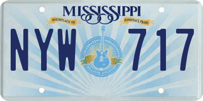 MS license plate NYW717