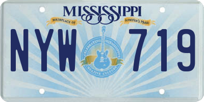 MS license plate NYW719