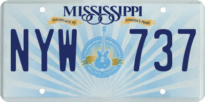 MS license plate NYW737