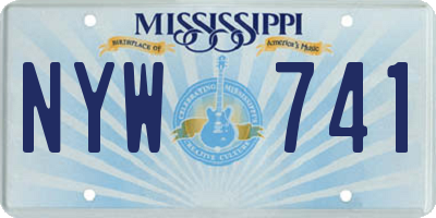 MS license plate NYW741