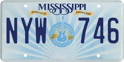 MS license plate NYW746