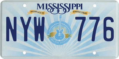 MS license plate NYW776