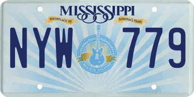 MS license plate NYW779