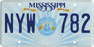 MS license plate NYW782
