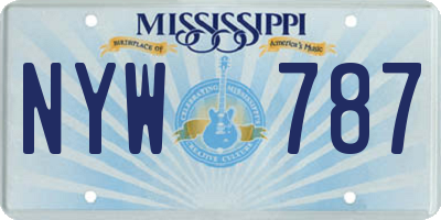 MS license plate NYW787