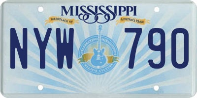 MS license plate NYW790