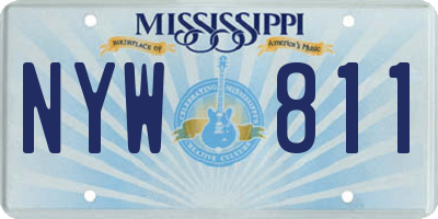 MS license plate NYW811