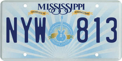 MS license plate NYW813