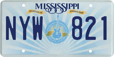 MS license plate NYW821
