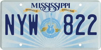 MS license plate NYW822