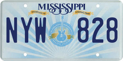 MS license plate NYW828