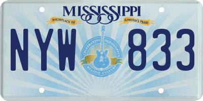 MS license plate NYW833