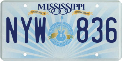 MS license plate NYW836