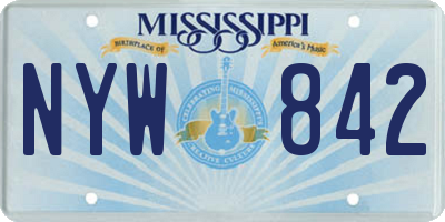MS license plate NYW842