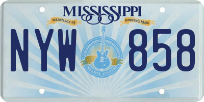 MS license plate NYW858