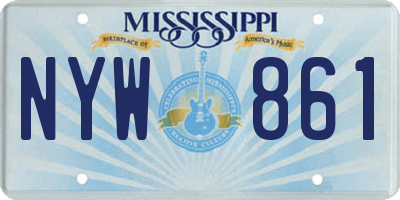 MS license plate NYW861