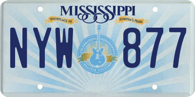 MS license plate NYW877