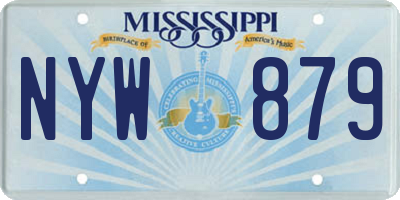 MS license plate NYW879