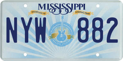MS license plate NYW882