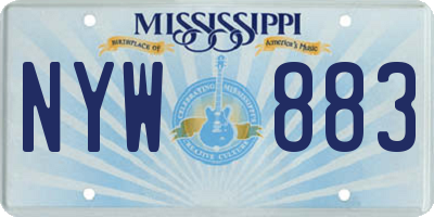 MS license plate NYW883