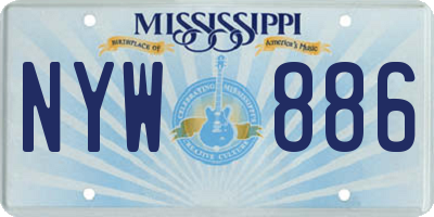 MS license plate NYW886