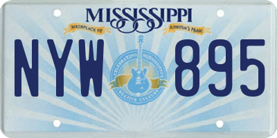MS license plate NYW895