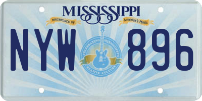 MS license plate NYW896