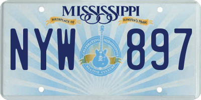 MS license plate NYW897