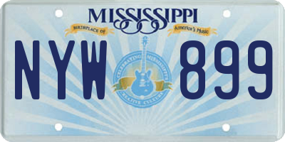 MS license plate NYW899