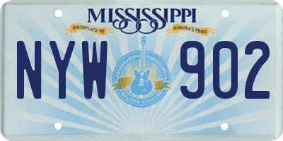 MS license plate NYW902