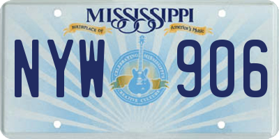 MS license plate NYW906