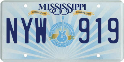 MS license plate NYW919
