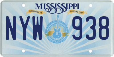 MS license plate NYW938