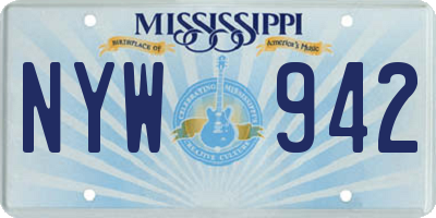 MS license plate NYW942