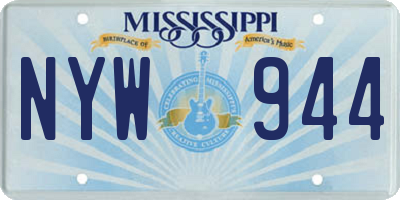 MS license plate NYW944