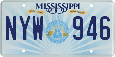 MS license plate NYW946