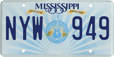 MS license plate NYW949